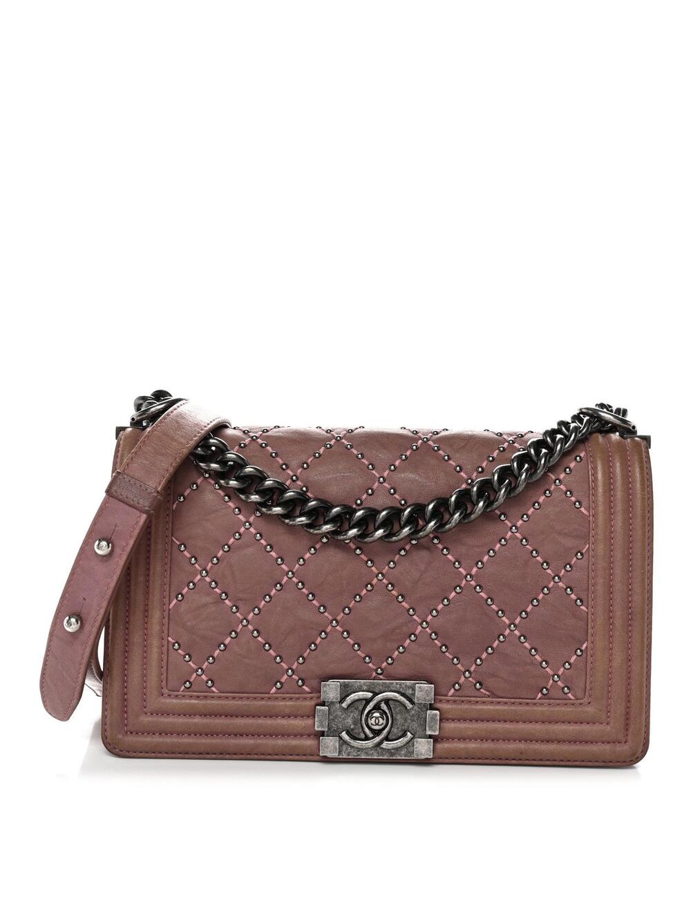 Chanel Crumpled Lambskin Medium Studded #253179C19B